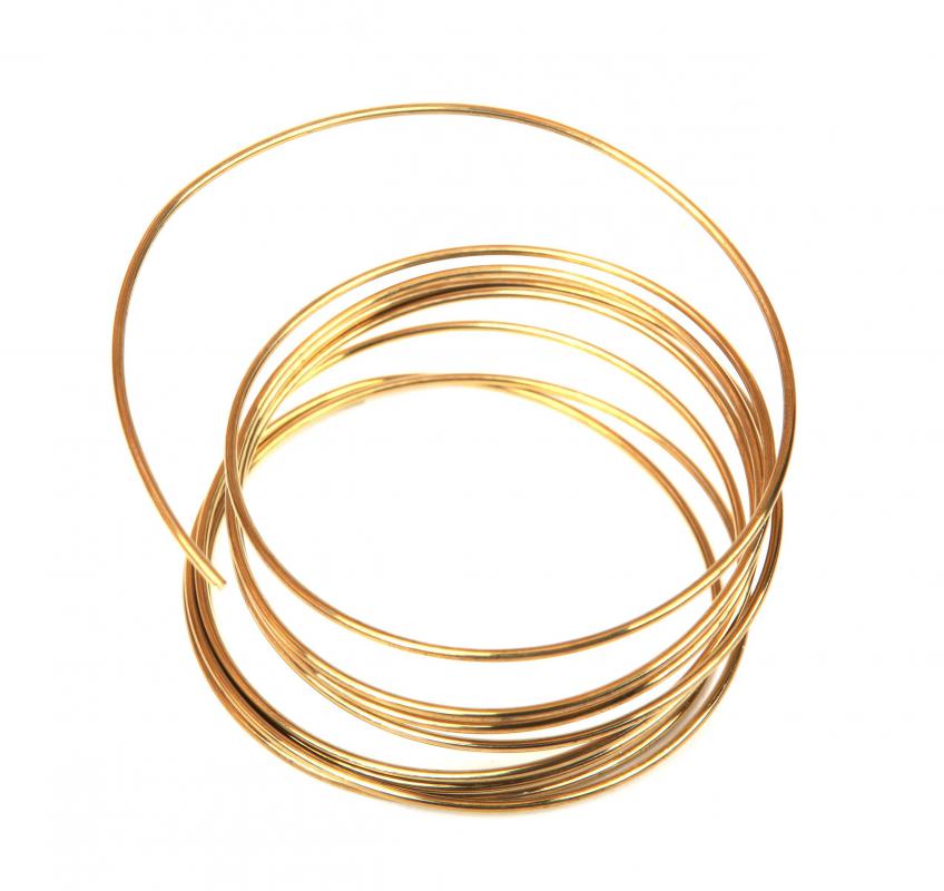 Gold wire is recommended for piece made with gemstones.