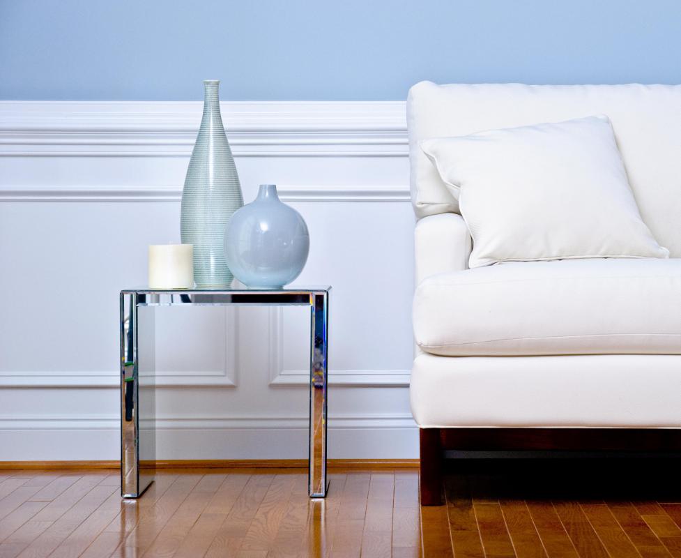 Wainscoting adds visual appeal to a wall.