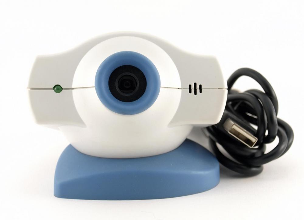 Video conference calls may be conducted through the use of a webcam.