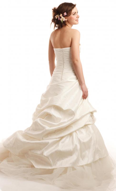Duchesse satin is commonly used in wedding gowns.