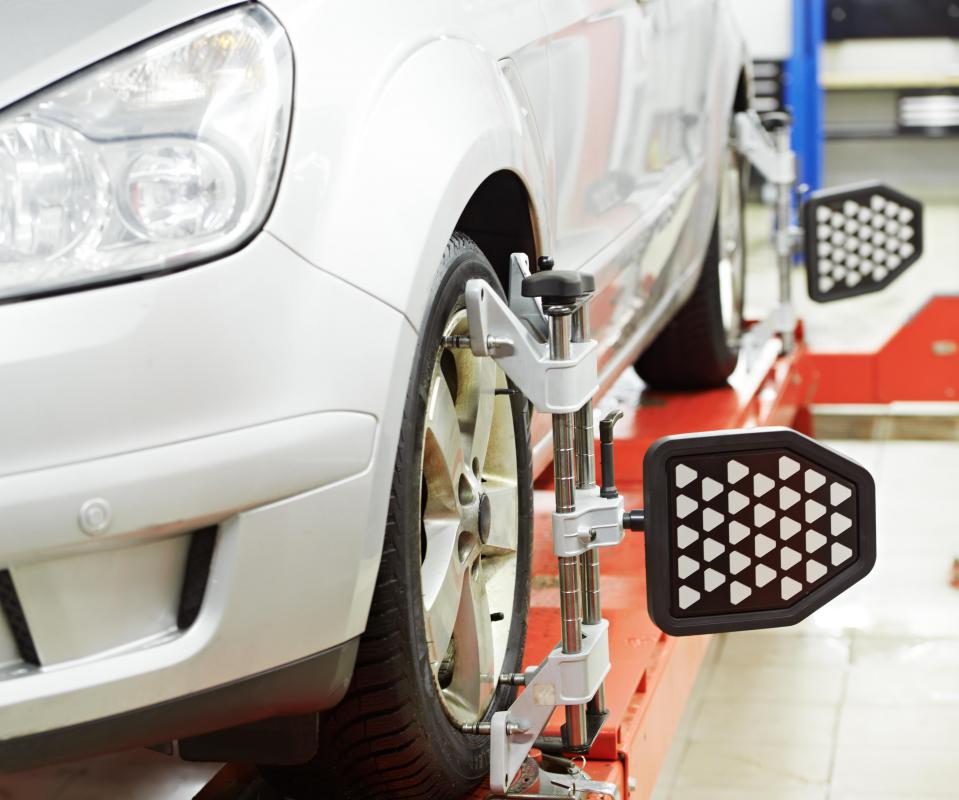 A front-end alignment might be needed after a tire rotation to prevent uneven treadwear,.