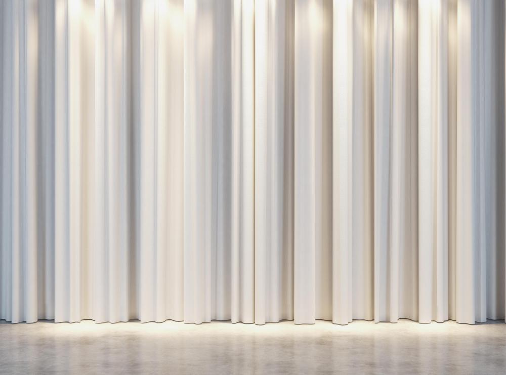 White drapery is often made of multiple layers of sheer fabric.