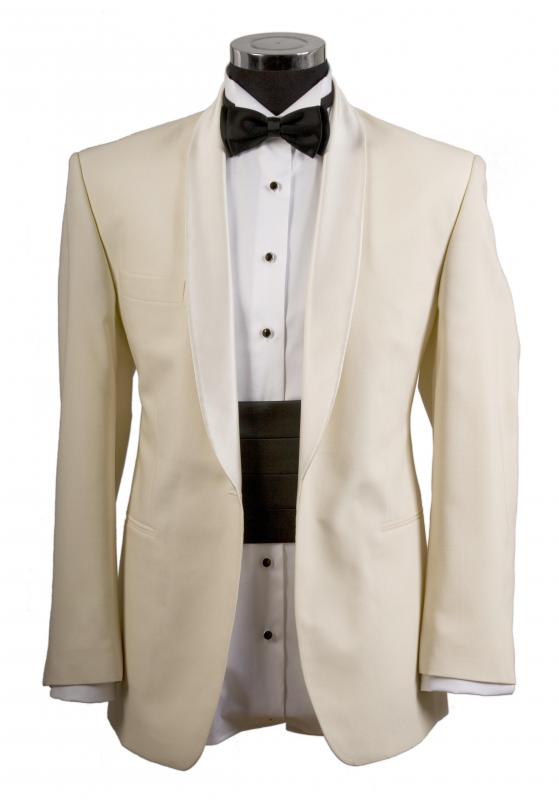 Bridal shows often feature men's tuxedos.