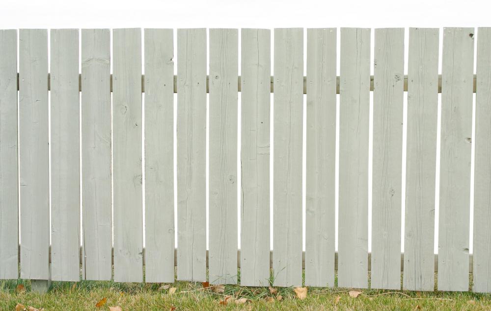 Whitewash may be used on fences.