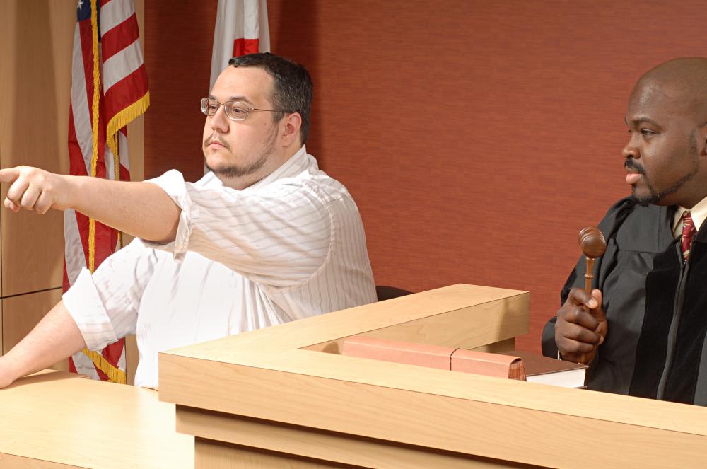 Judicial hearings are held in a courtroom, and may involve witness testimony.