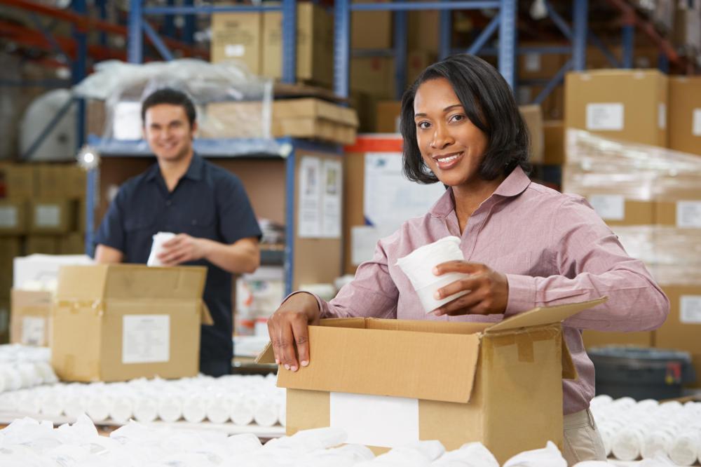 Companies often store goods in a warehouse.