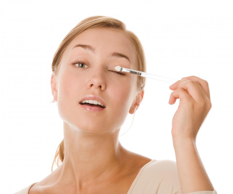 Some people use hypoallergenic cosmetics, such as eye shadows.