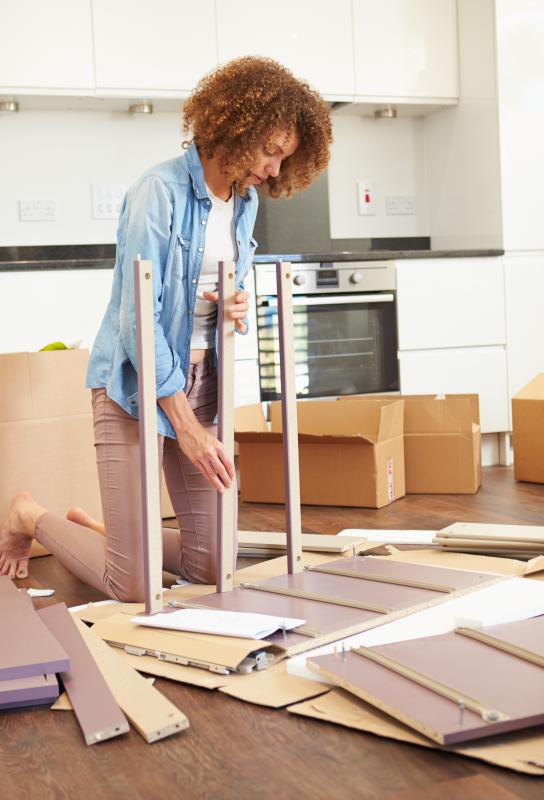 Cheap, easy to assemble furniture is usually made of faux wood.