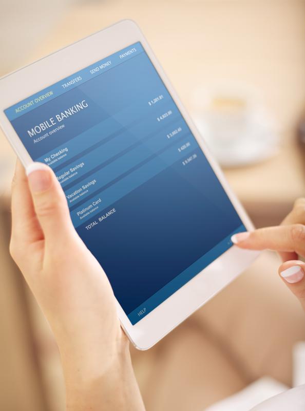 Electronic commerce now includes the ability to make payments and purchases via mobile banking apps on portable devices.