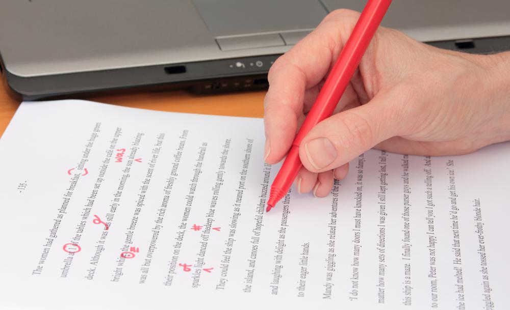 Copy editors usually seek out grammar and spelling errors in work written by others.