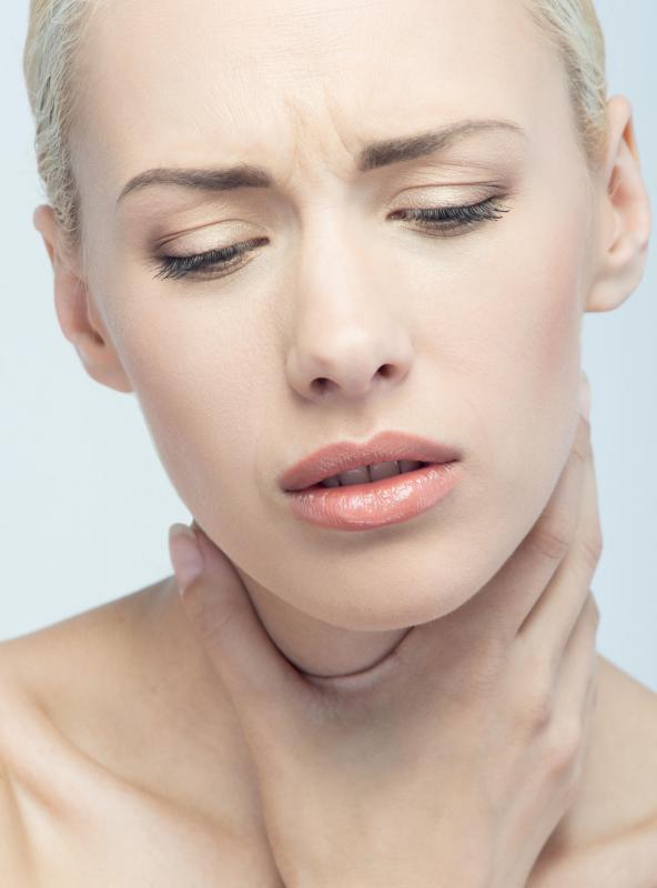 Symptoms of mono may include swollen lymph glands, a sore throat, and fatigue.