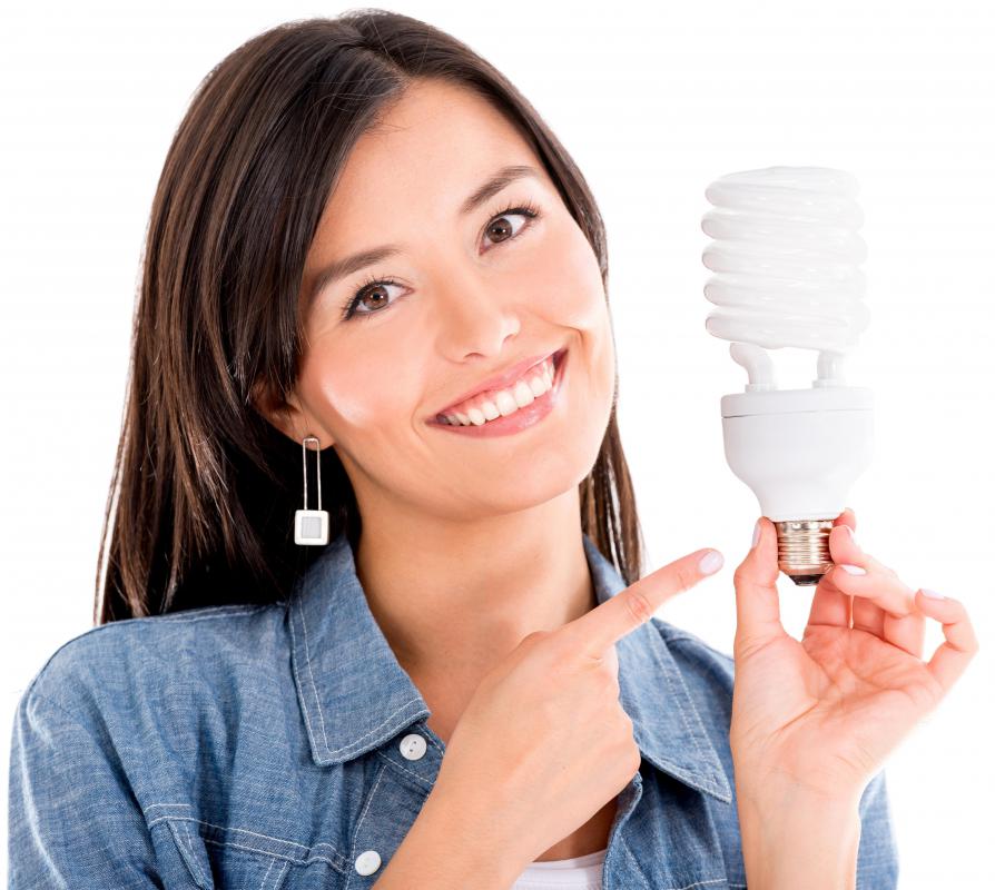 Purchasing energy efficient light bulbs has a customer value of saving money on electricity costs.
