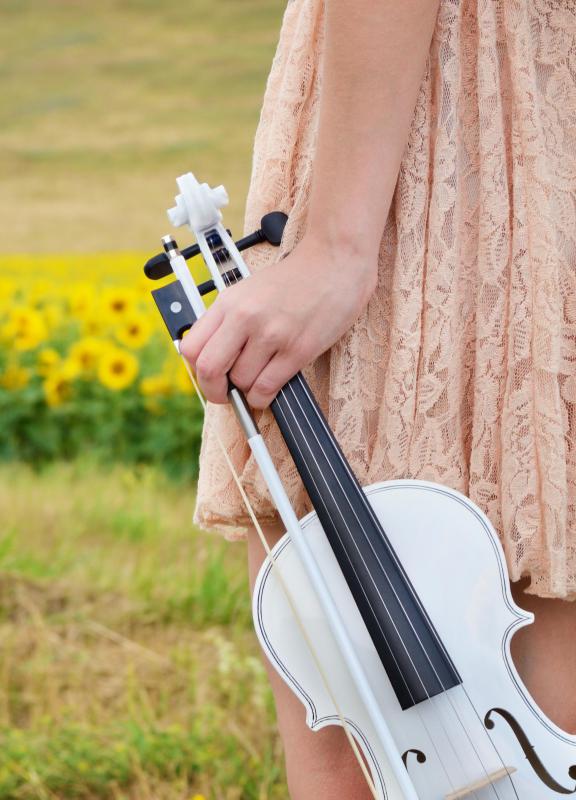 Country music often features a fiddle.