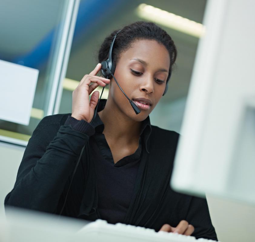 A large company may outsource call center services to handle customer inquiries.