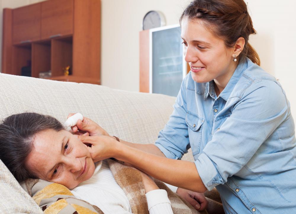 Special drops can be used to break up ear wax.