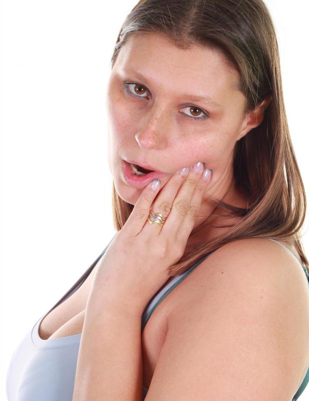 Pus may occur as a result of a tooth abscess.