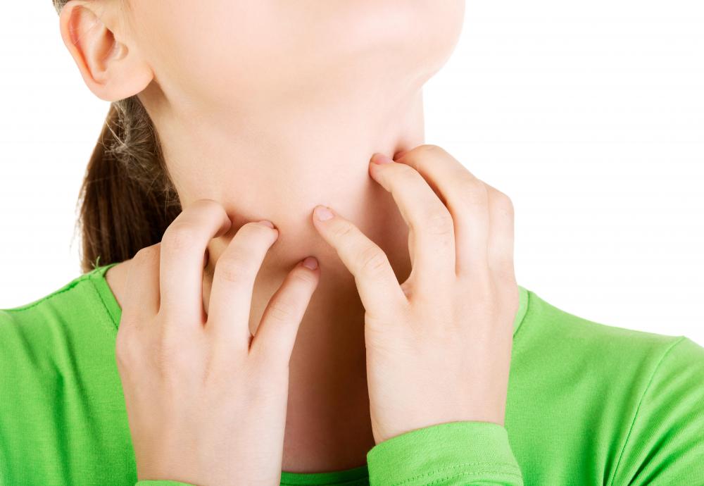An allergic reaction can cause an itching neck.