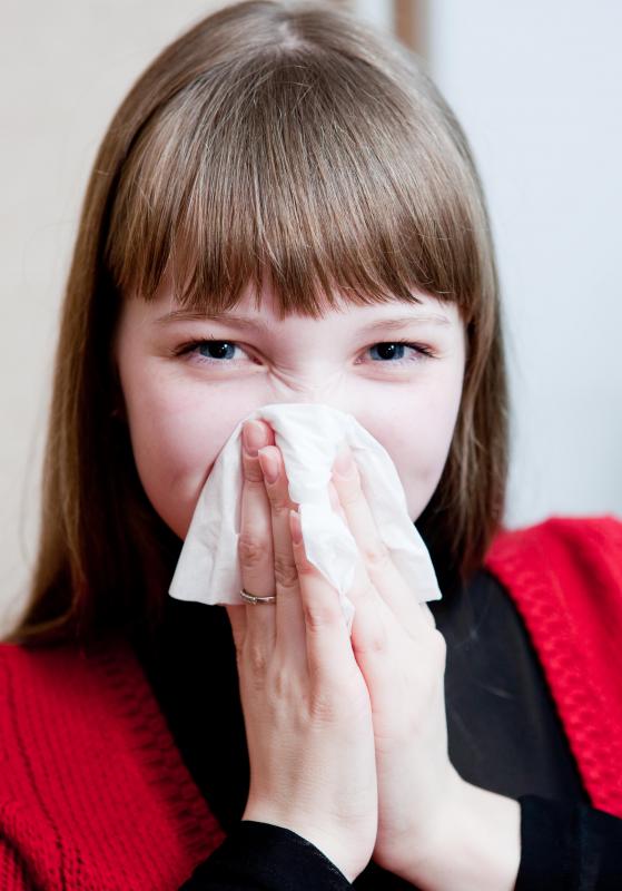 A sinus problem may be to blame if there is a large amount of clear mucus dripping from the nose.