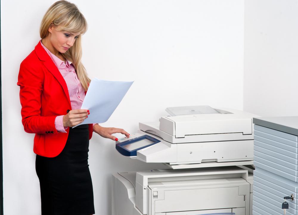 Copy machine use may be an example of a common background noise heard at an office.