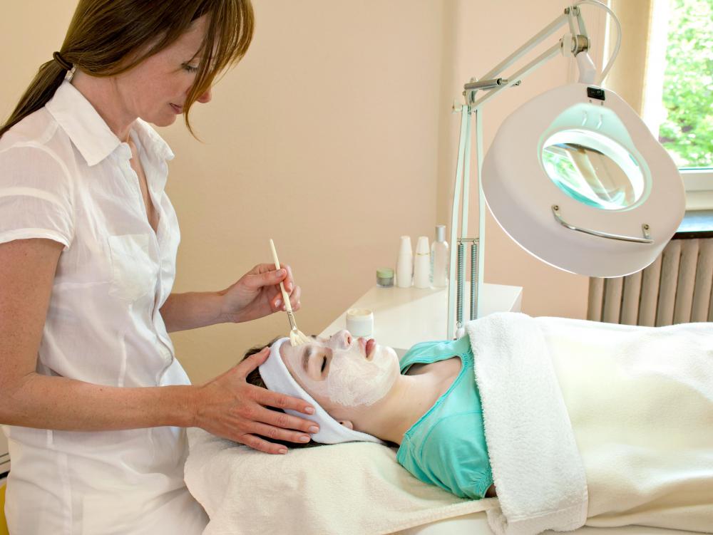 During a chemical peel, a chemical paste is applied to the skin and then removed after a certain period of time.