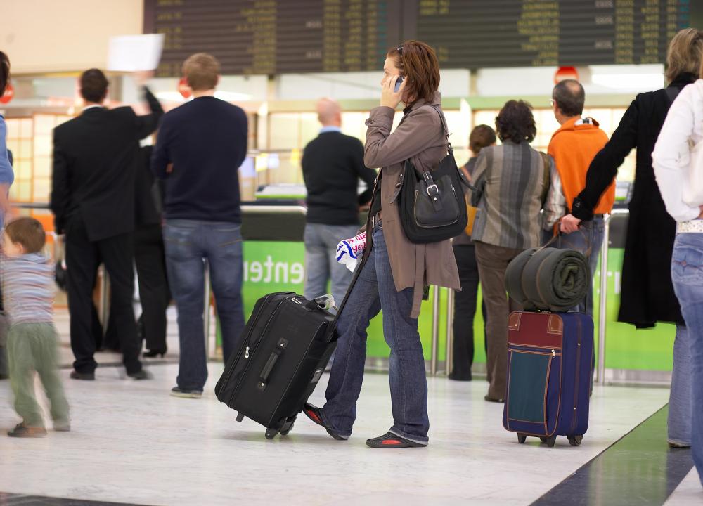In most cases, checking in online for a flight allows the passenger to skip lengthy lines at the airline counter.