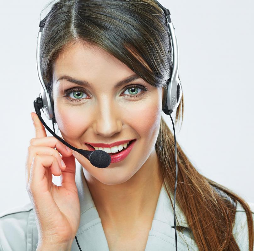 Telemarketers often use headsets so their hands are free to operate a computer.