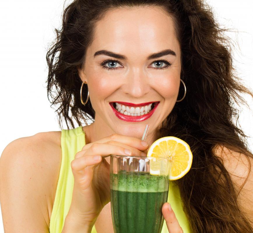 A healthy green breakfast smoothie may feature wheat germ in addition to kale and other nutritious green vegetables.
