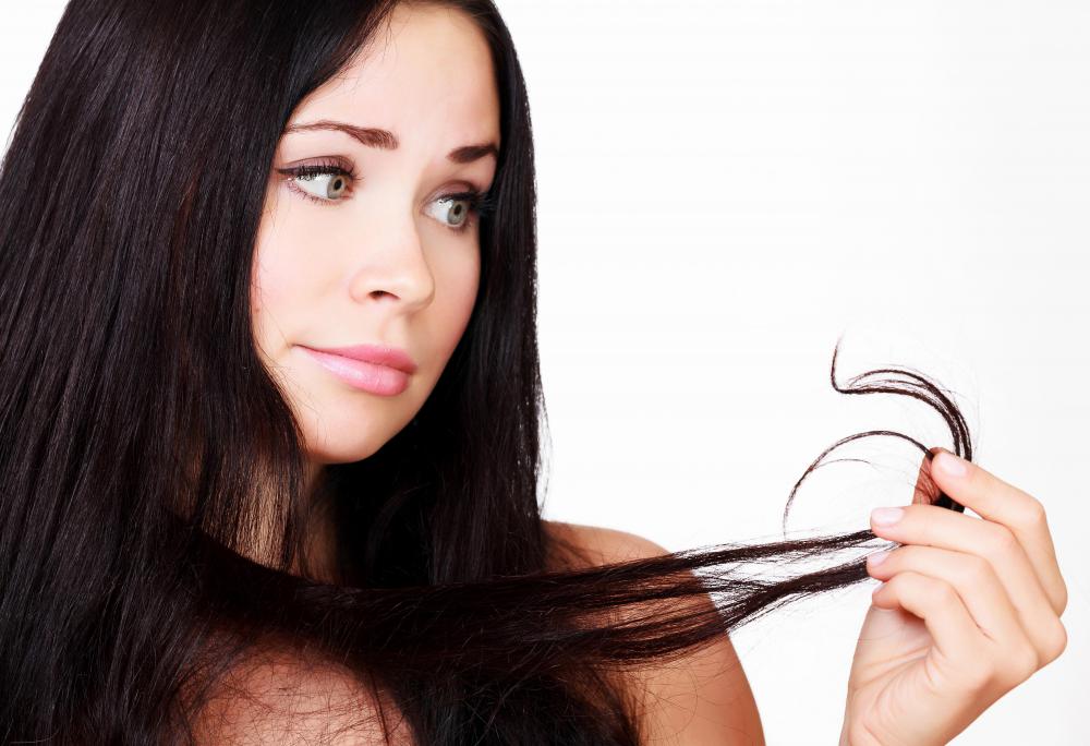 Leave-in conditioner can help bring moisture to dry hair.