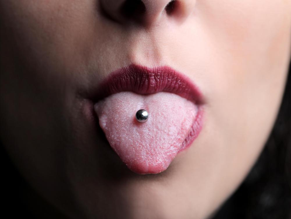 Straight barbells are typically used for tongue piercings.