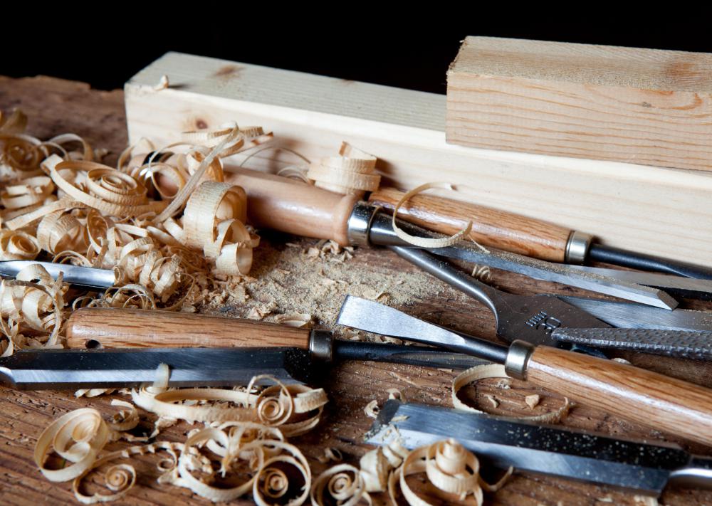 A slotted screwdriver may be used in woodworking.