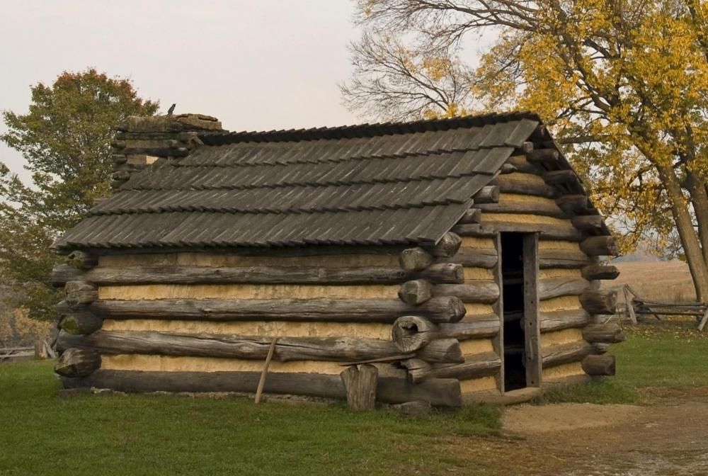 Abraham Lincoln was born in a crude log cabin in Kentucky in 1809.