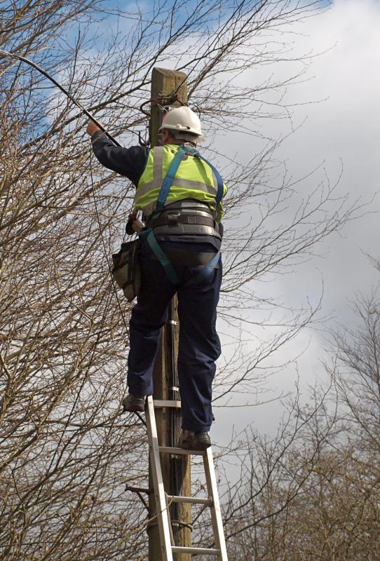 With a utility easement, a company may access poles and lines for routine maintenance and repairs.