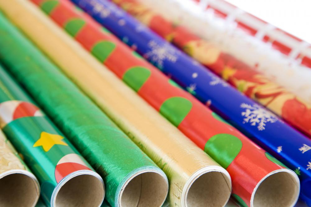 Wrapping paper can be used for decoupage projects.