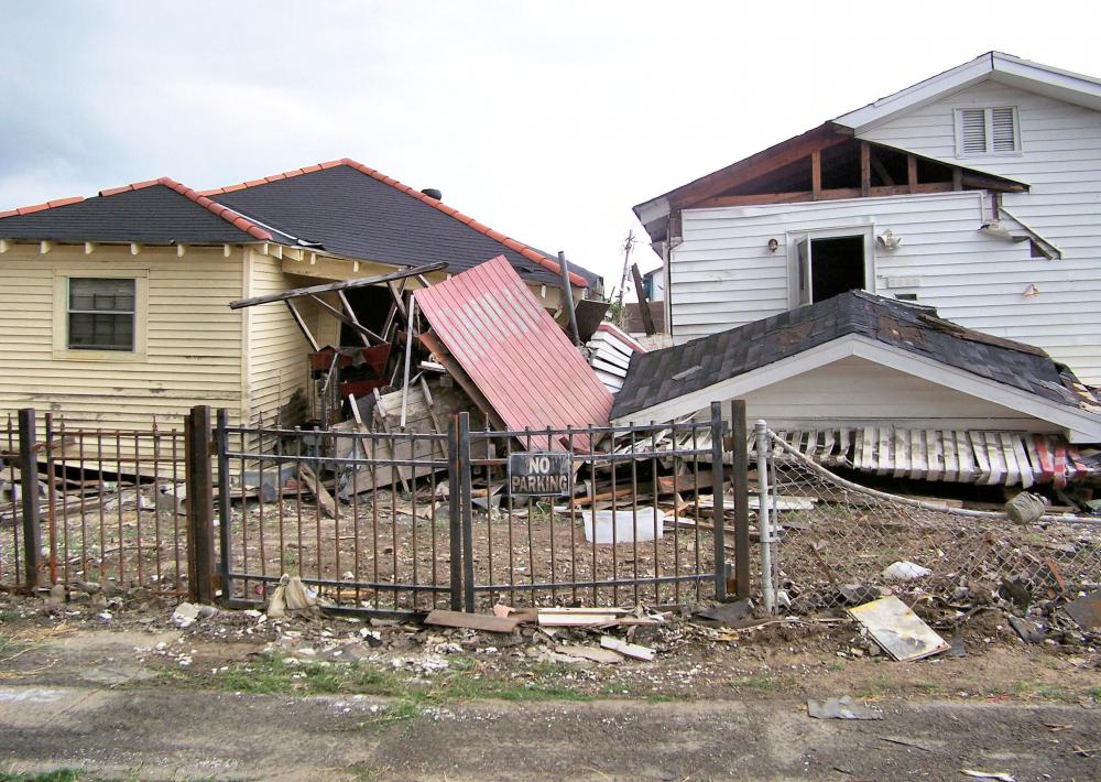 Wreckage left after Hurricane Katrina.