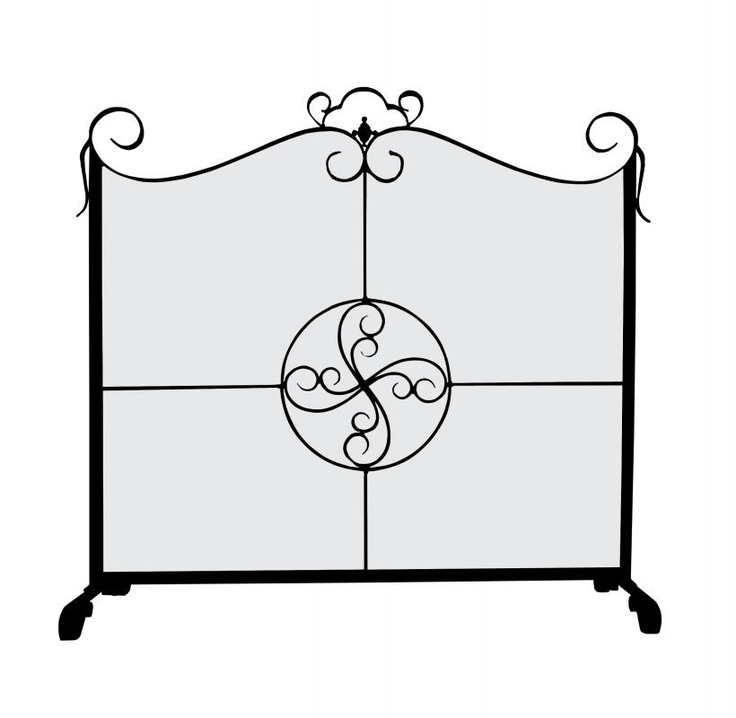 A fireplace screen can keep stray burning embers from escaping.