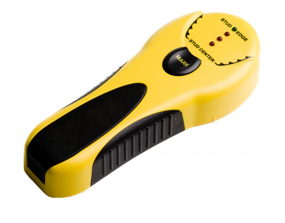 A stud finder can help determine where a cabinet can be safely secured on the wall.