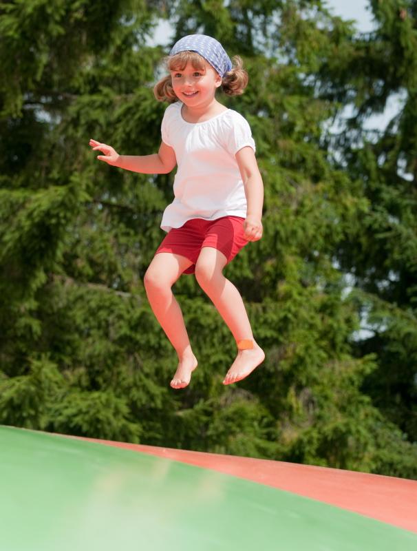 Bouncing on a trampoline can be a great cardiovascular exercise.