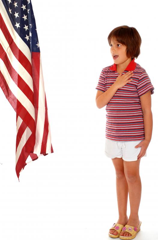 Children are often taught the pledge of allegiance in schools in the U.S.