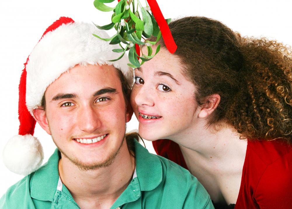 Kissing under the mistletoe was one of the pagan rituals observed around the winter solstice.