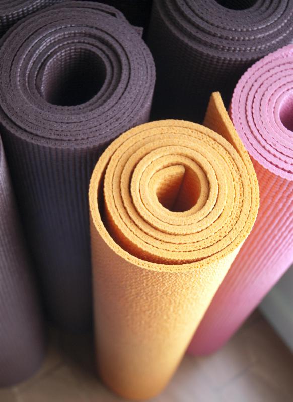colored yoga mats