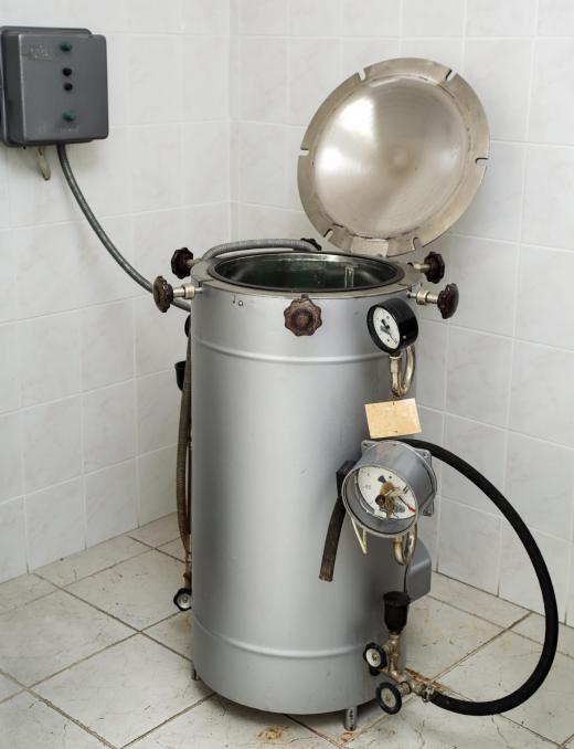 An autoclave will heat solutions above their boiling point to sterilize medical or laboratory instruments.