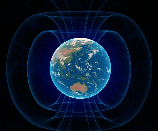 Compasses work by using the Earth's magnetic field.