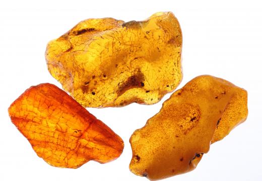 Amber, which can be used to make a teething necklace.