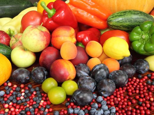 Flavonoids are responsible for the bright colors of certain fruits and vegetables.