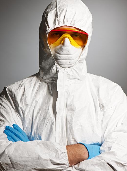 Protective suits are part of staying safe from a biological hazard.