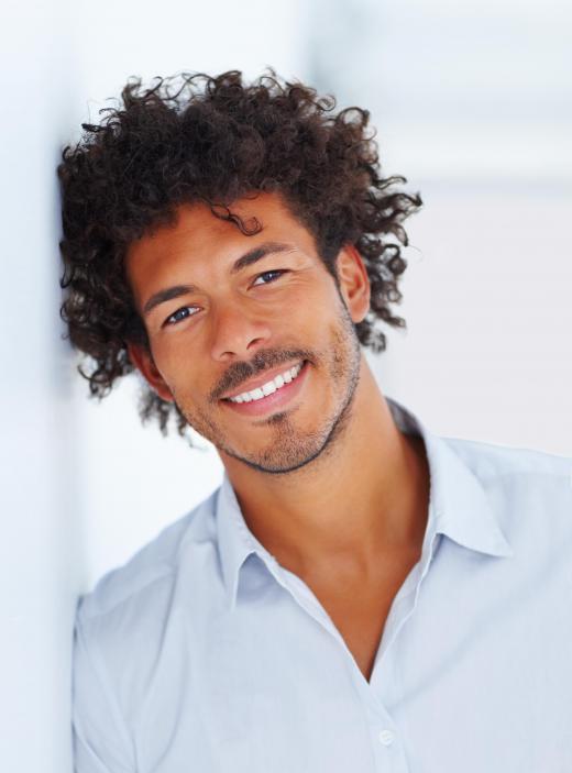 Man with curly hair.