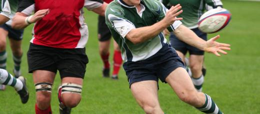 Rugby shirts are made of breathable fabrics and feature team colors.