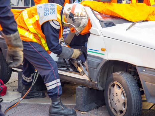 Some tools used to extricate victims from a car accident are powered by hydraulic energy.