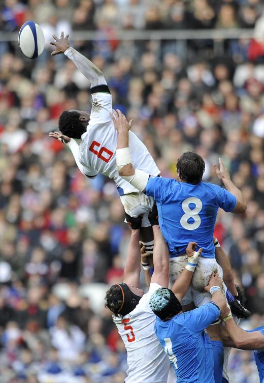 A rugby game.