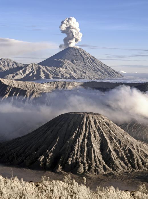 Matter and particles shot out of an erupting volcano are known collectively as ejecta.